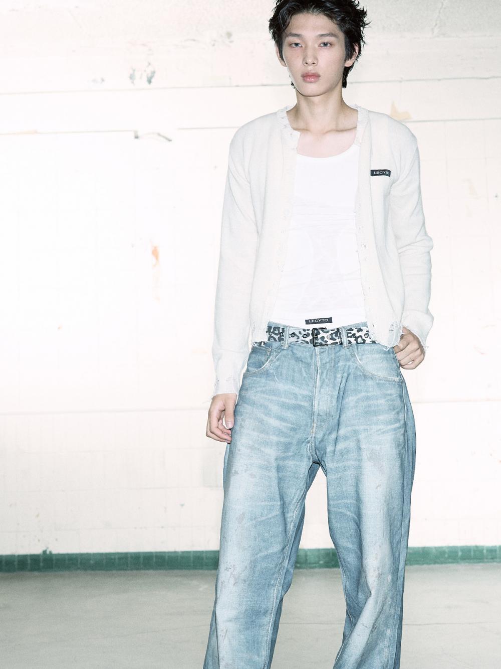 デストロイド ラウンドウールニットカーディガン_[アイボリー] | LECYTO | HANA(ハナ) #4