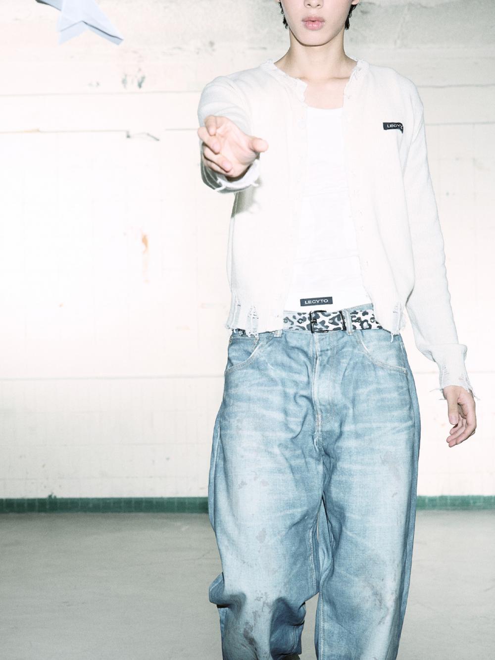 デストロイド ラウンドウールニットカーディガン_[アイボリー] | LECYTO | HANA(ハナ) #5