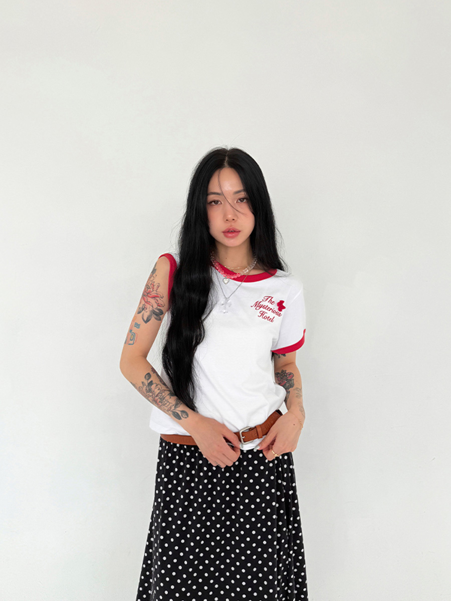 ロマンティックリンガーTシャツ_ホワイト | THE MYSTERIOUS HOTEL | HANA(ハナ) #8