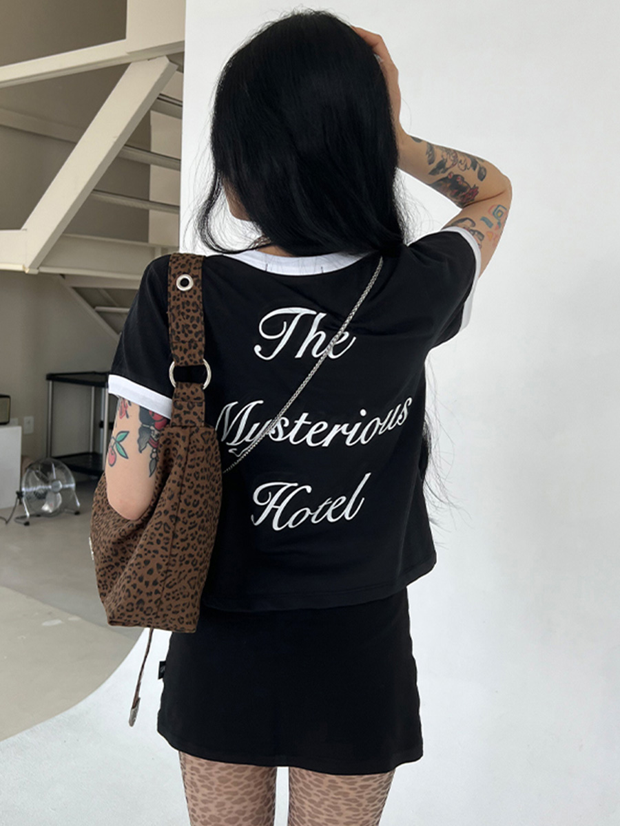 ロマンティックリンガーTシャツ_ブラック | THE MYSTERIOUS HOTEL | HANA(ハナ) #7