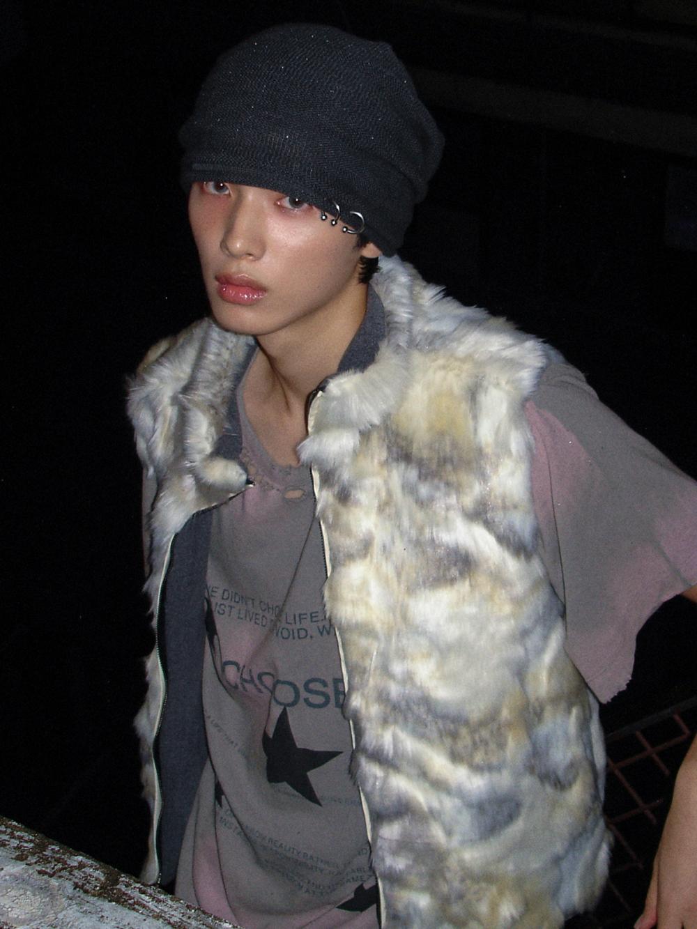 ヘイズ リバーシブルファーベスト_[ベージュ] | LECYTO | HANA(ハナ) #5