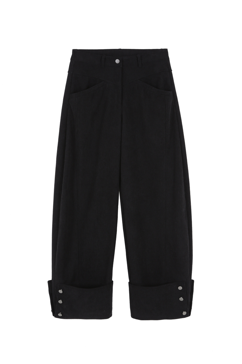 コーデュロイ カーブドパンツ (ブラック) | ASURA | HANA(ハナ) #11