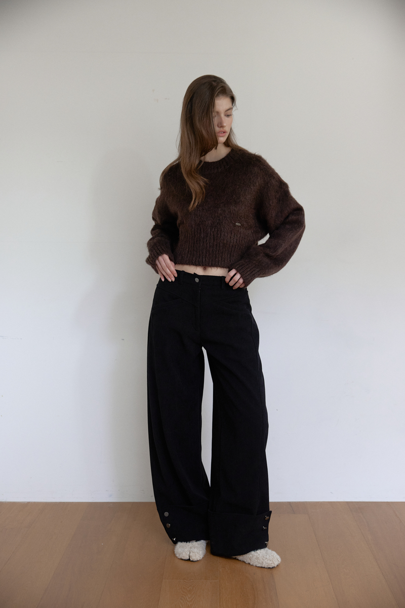 コーデュロイ カーブドパンツ (ブラック) | ASURA | HANA(ハナ) #5