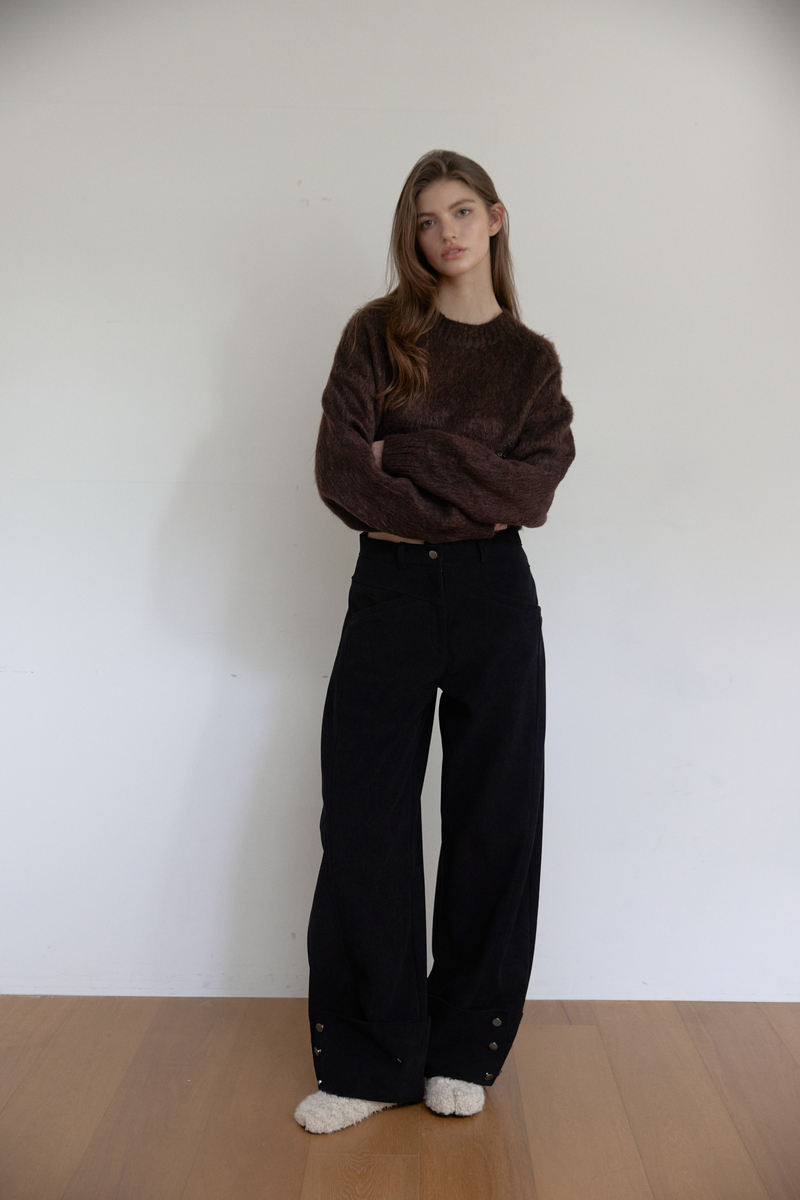 コーデュロイ カーブドパンツ (ブラック) | ASURA | HANA(ハナ) #6