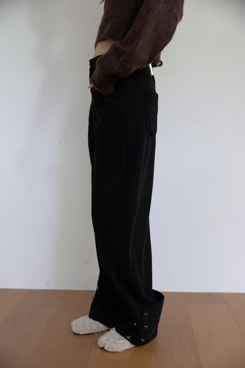コーデュロイ カーブドパンツ (ブラック) | ASURA | HANA(ハナ) #7