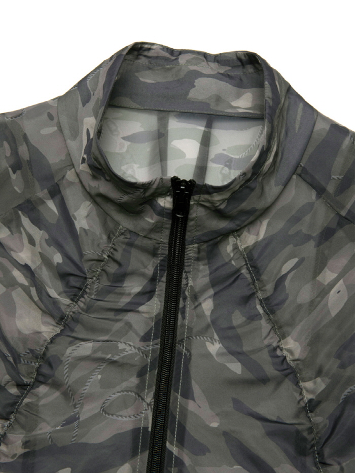 ロープカモフラージュシアーウィンドブレーカー（カーキ） | THREE TO EIGHTY | HANA(ハナ) #4