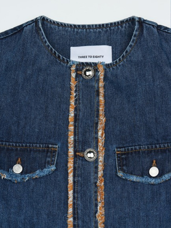 デニムツイードジャケット（ブルー） | THREE TO EIGHTY | HANA(ハナ) #4