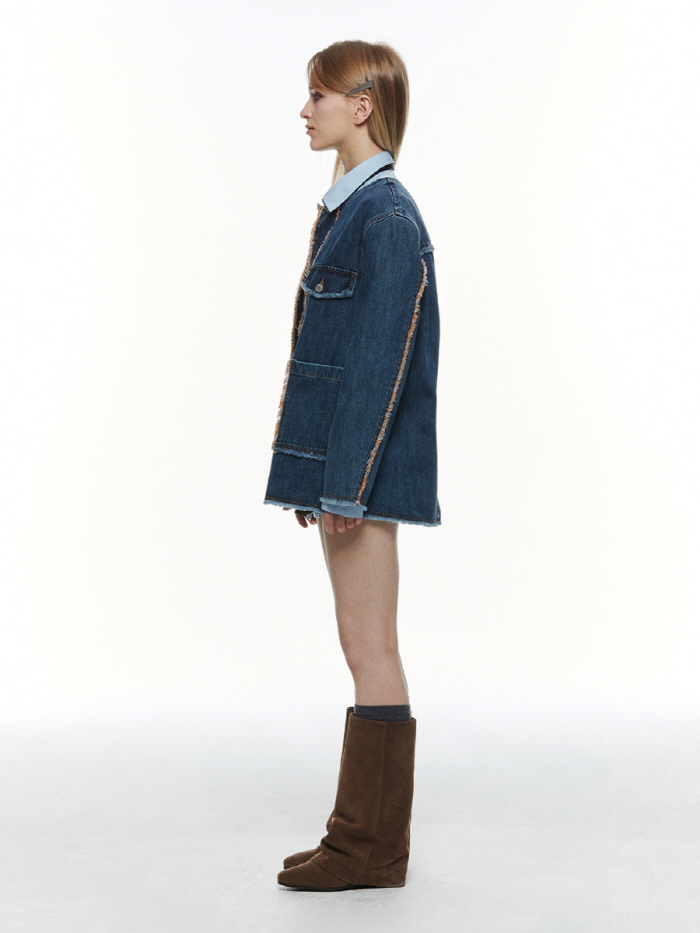 デニムツイードジャケット（ブルー） | THREE TO EIGHTY | HANA(ハナ) #9