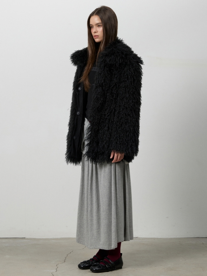 フラッフィーフェイクファージャケット（ブラック） | THREE TO EIGHTY | HANA(ハナ) #6