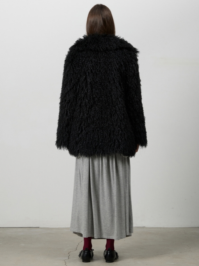 フラッフィーフェイクファージャケット（ブラック） | THREE TO EIGHTY | HANA(ハナ) #7