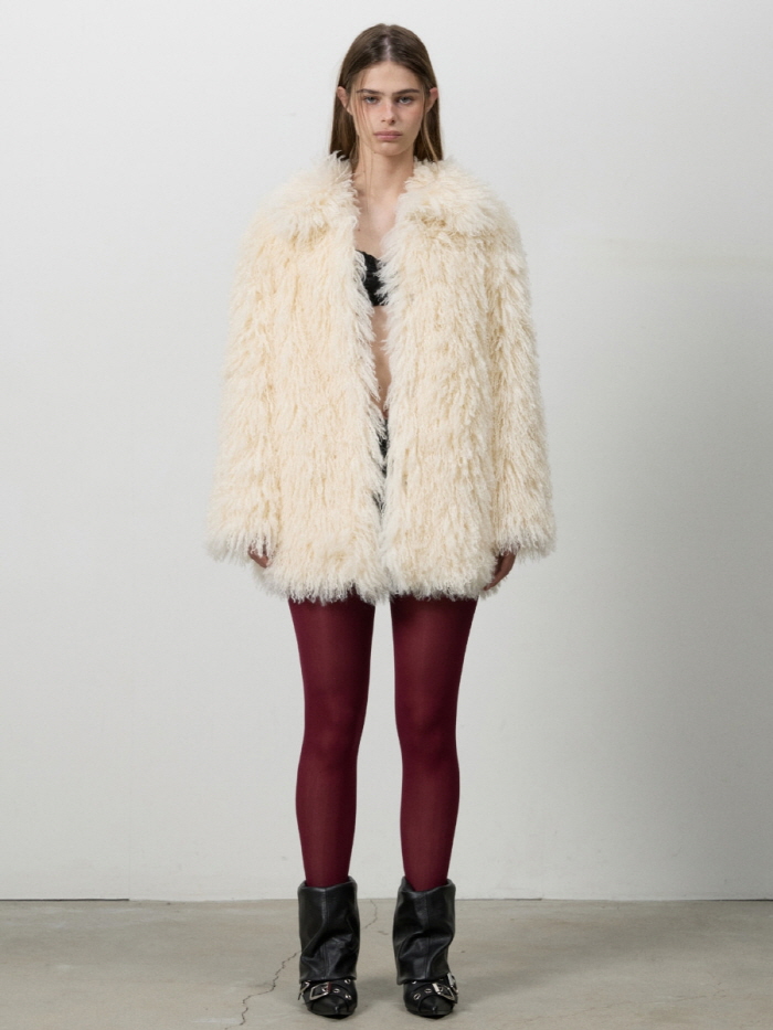 フラッフィーフェイクファージャケット（アイボリー） | THREE TO EIGHTY | HANA(ハナ) #5