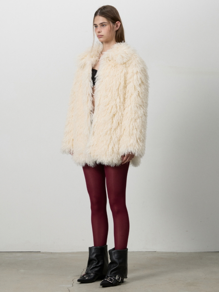 フラッフィーフェイクファージャケット（アイボリー） | THREE TO EIGHTY | HANA(ハナ) #6