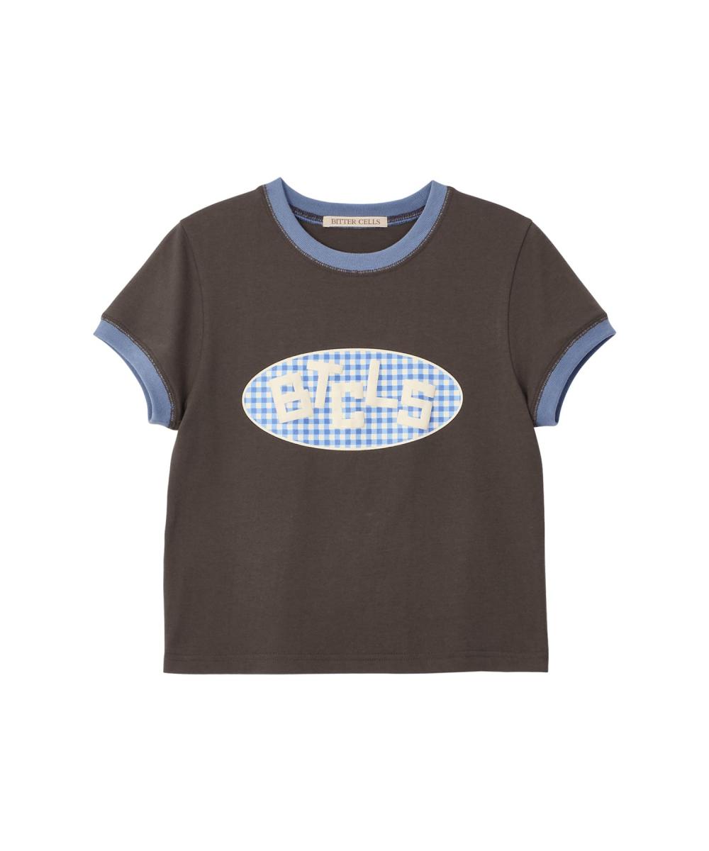 ハイジ チェック リンガー Tシャツ-ブラウン | BITTERCELLS | HANA(ハナ) #6