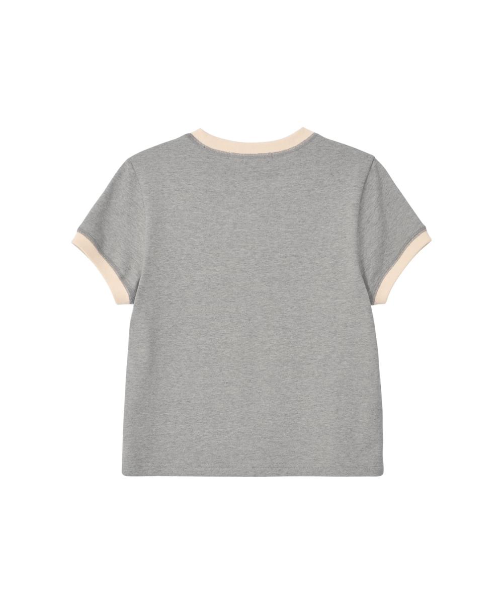 ハイジ チェック リンガー Tシャツ-グレー | BITTERCELLS | HANA(ハナ) #9
