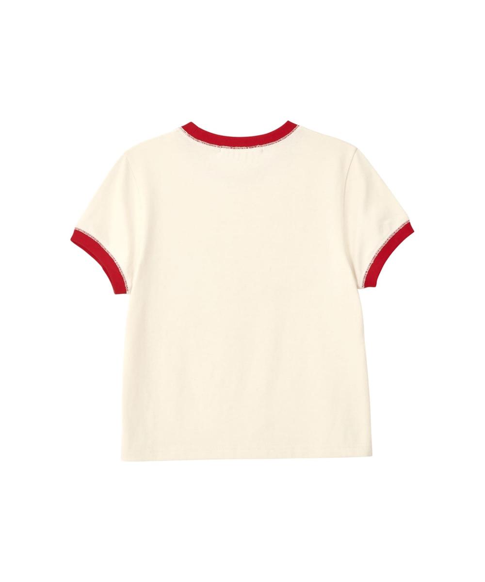 ハイジ チェック リンガー Tシャツ-クリーム | BITTERCELLS | HANA(ハナ) #6