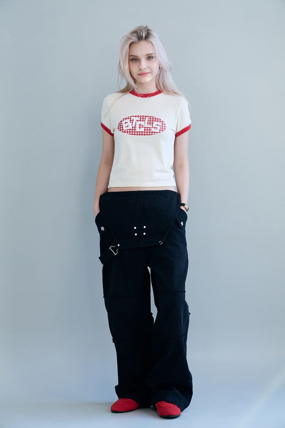 ハイジ チェック リンガー Tシャツ-クリーム | BITTERCELLS | HANA(ハナ) #4