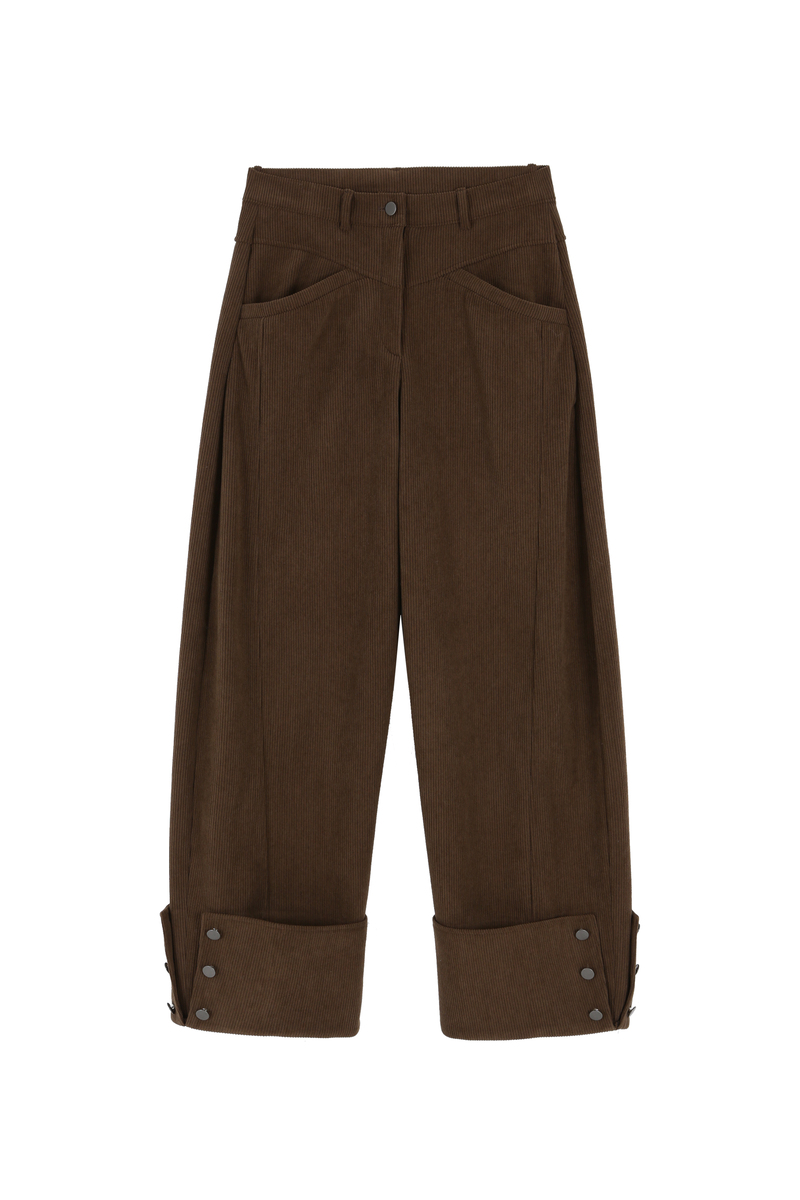 コーデュロイ カーブドパンツ (ブラウン) | ASURA | HANA(ハナ) #10