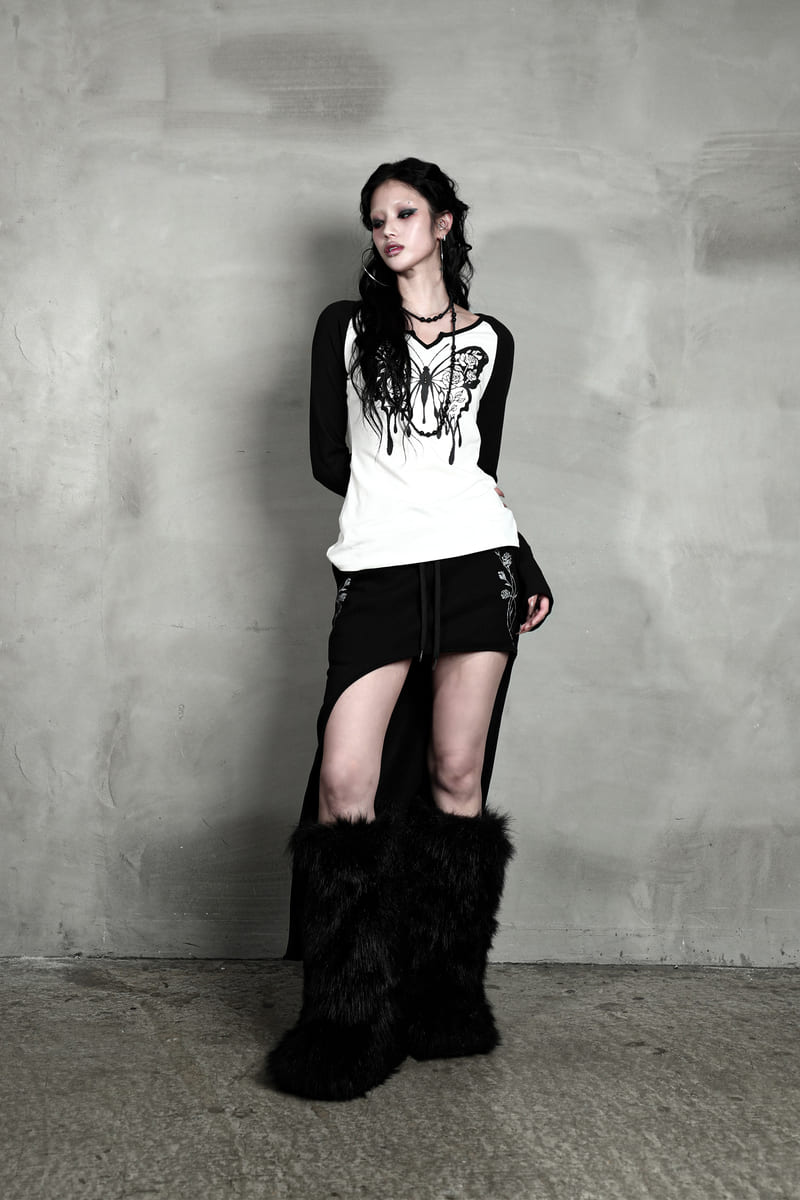 ローズカットアウトスカート #ブラック | Darling You Are Bad | HANA(ハナ) #6