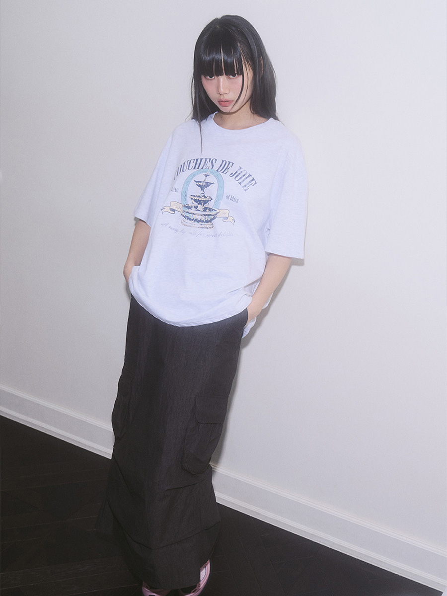 ドローイングパークオーバーフィットTシャツ_メランジ | ILLIGO | HANA(ハナ) #9