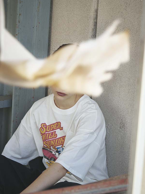チル サンデー Tシャツ_ホワイト | BONRROW | HANA(ハナ) #6