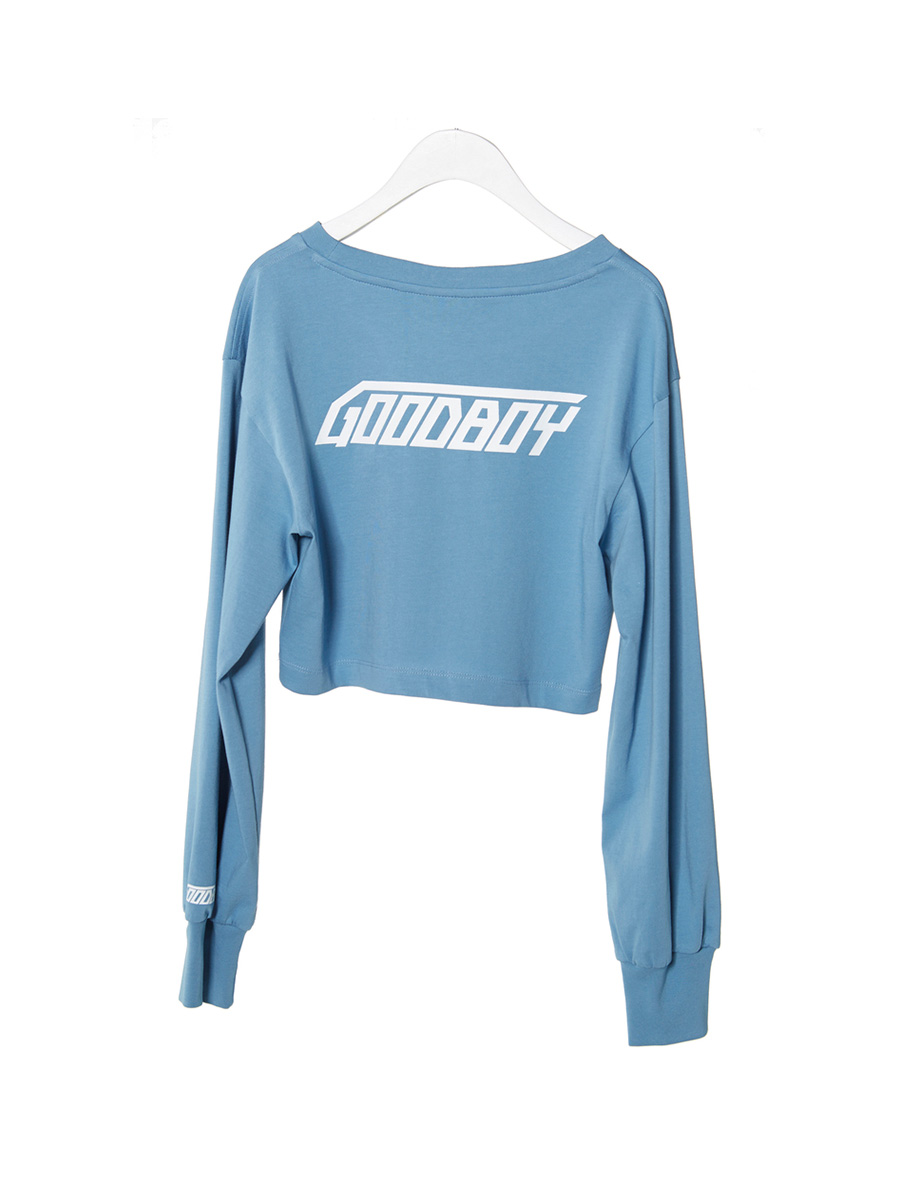 L/SLV NEW LOGO クロップ Tシャツ (スカイブルー) | XOXOGOODBOY | HANA(ハナ) #2