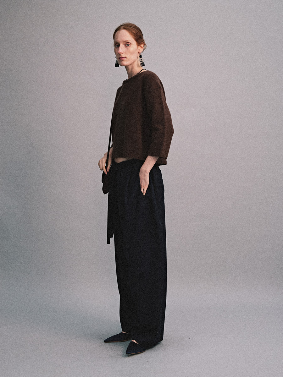 ROUNDY SLEEVE KNIT_BROWN | ETHOS | HANA(ハナ) #4