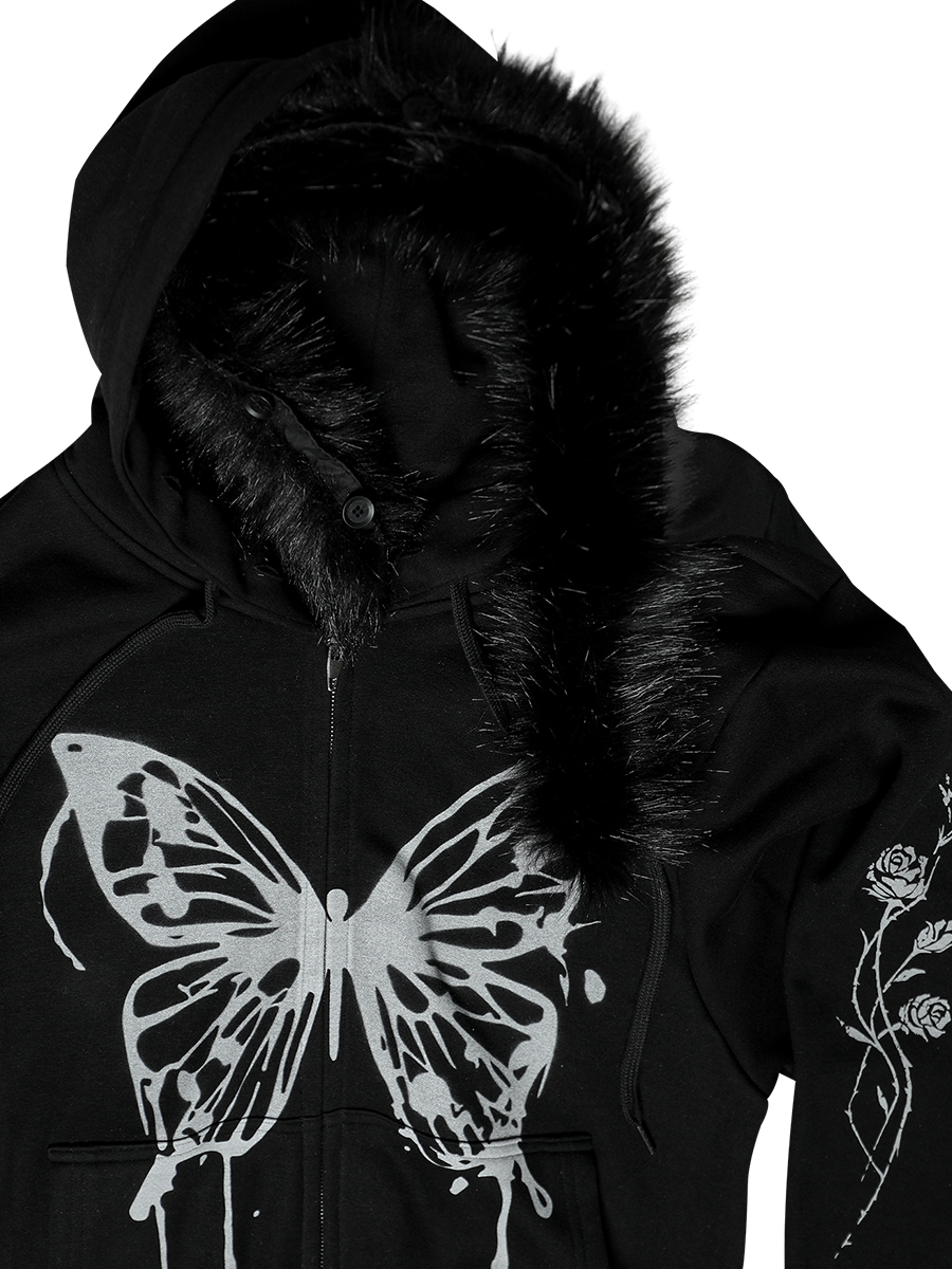 バタフライスプラッタージップアップ #ブラック | Darling You Are Bad | HANA(ハナ) #3