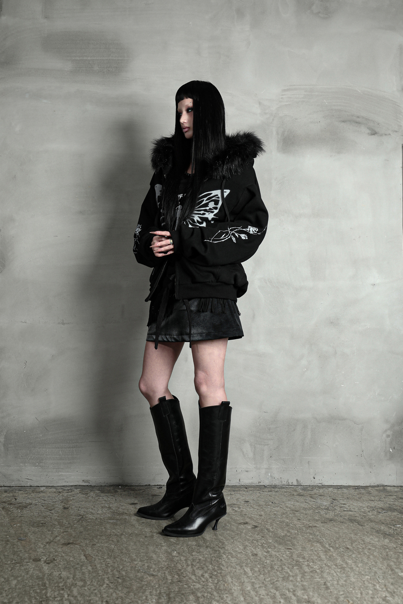 バタフライスプラッタージップアップ #ブラック | Darling You Are Bad | HANA(ハナ) #7