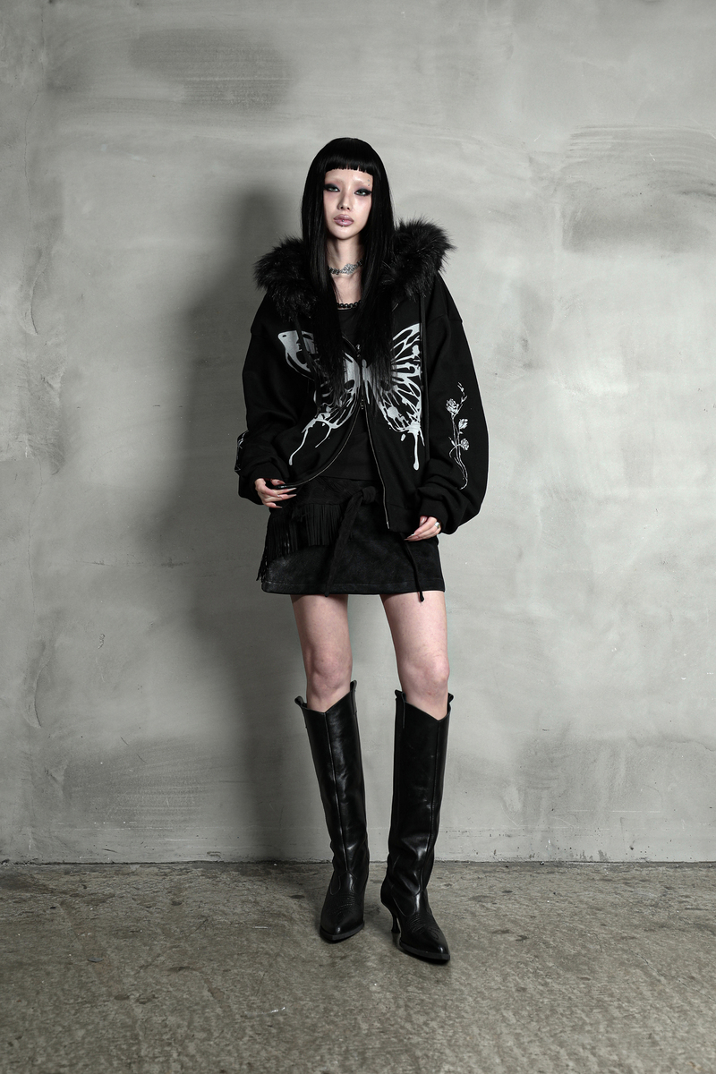 バタフライスプラッタージップアップ #ブラック | Darling You Are Bad | HANA(ハナ) #8