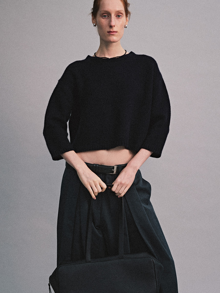 ROUNDY SLEEVE KNIT_BLACK | ETHOS | HANA(ハナ) #4