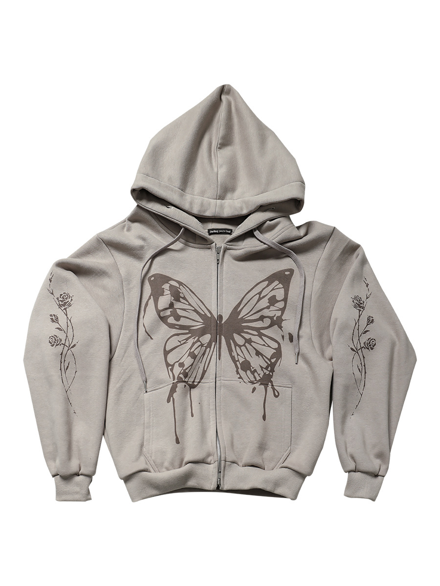 バタフライスプラッタージップアップ #ベージュ | Darling You Are Bad | HANA(ハナ) #3