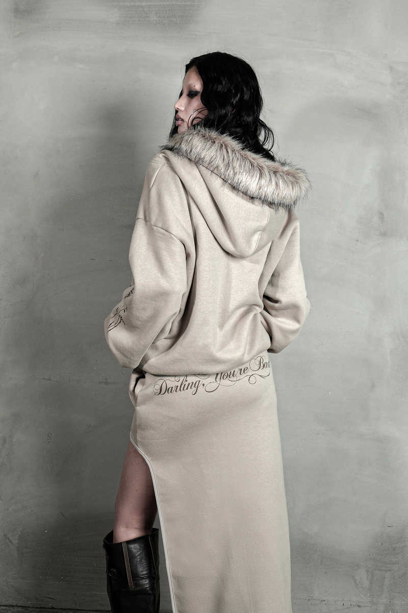 バタフライスプラッタージップアップ #ベージュ | Darling You Are Bad | HANA(ハナ) #13