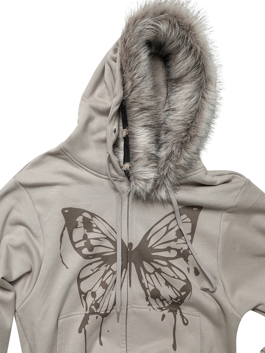 バタフライスプラッタージップアップ #ベージュ | Darling You Are Bad | HANA(ハナ) #4