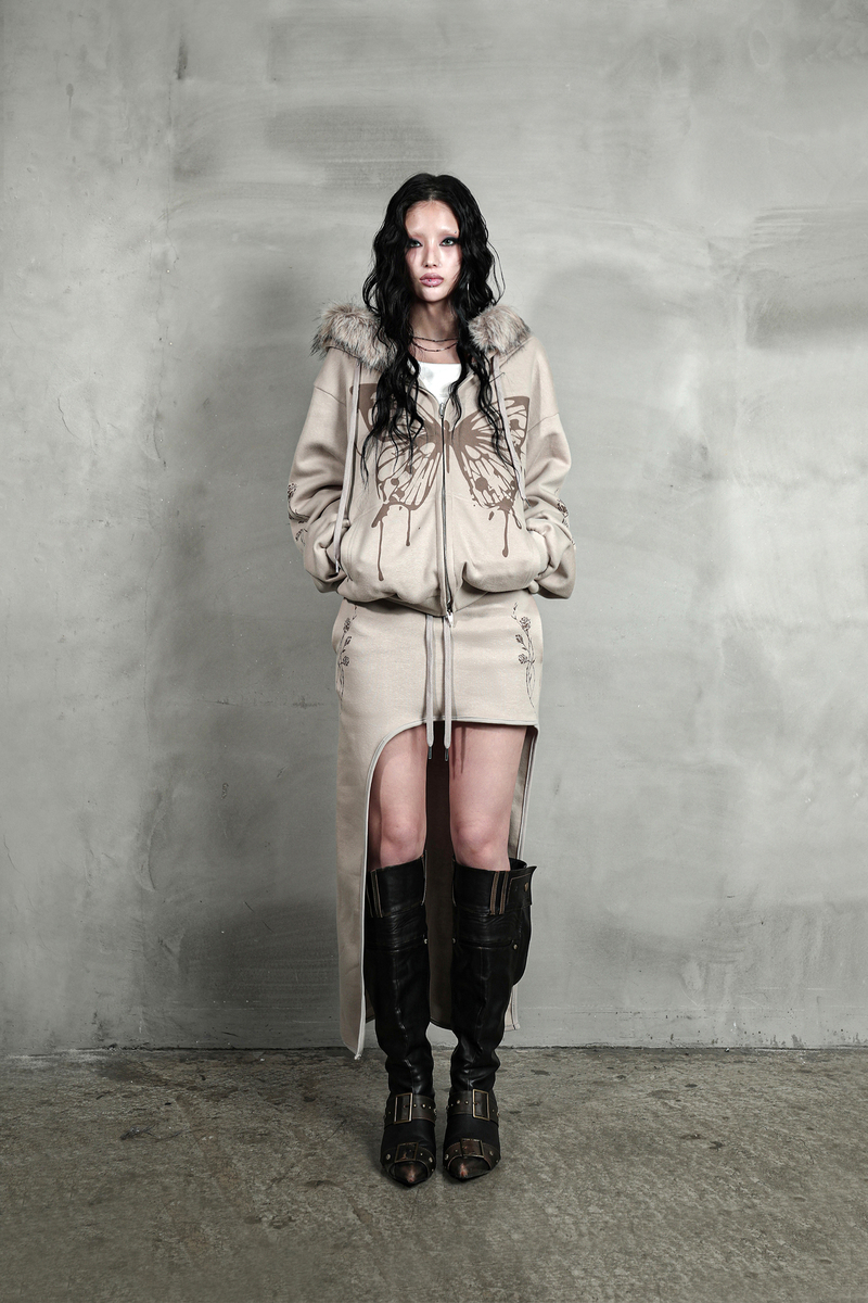 バタフライスプラッタージップアップ #ベージュ | Darling You Are Bad | HANA(ハナ) #10