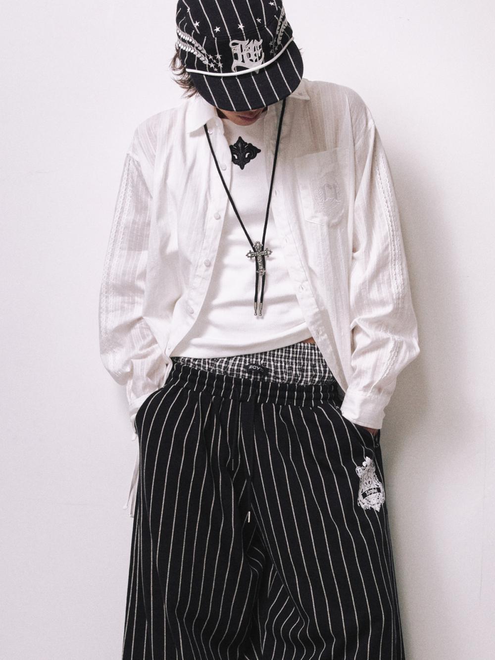 Eosピンストライプストラクチャードキャップ_[ブラック] | LECYTO | HANA(ハナ) #13