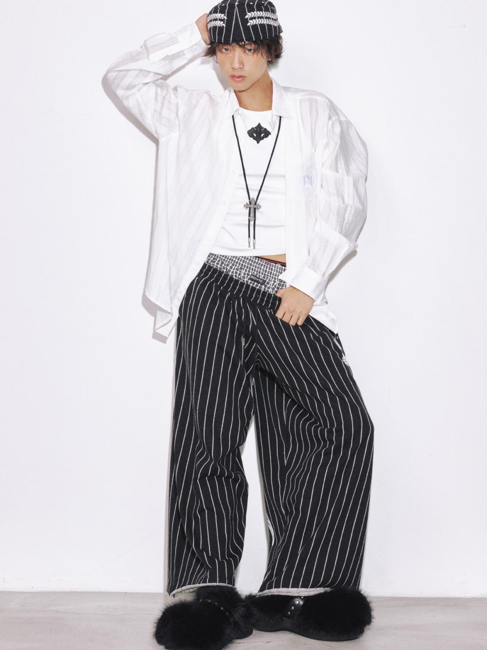 Eosピンストライプストラクチャードキャップ_[ブラック] | LECYTO | HANA(ハナ) #15