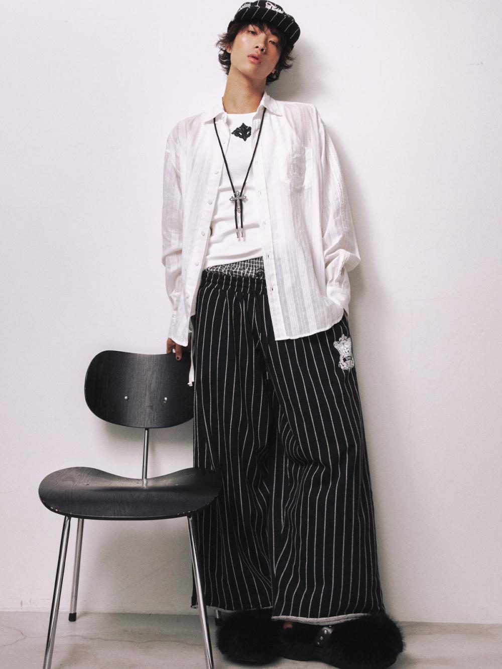 Eosピンストライプストラクチャードキャップ_[ブラック] | LECYTO | HANA(ハナ) #14