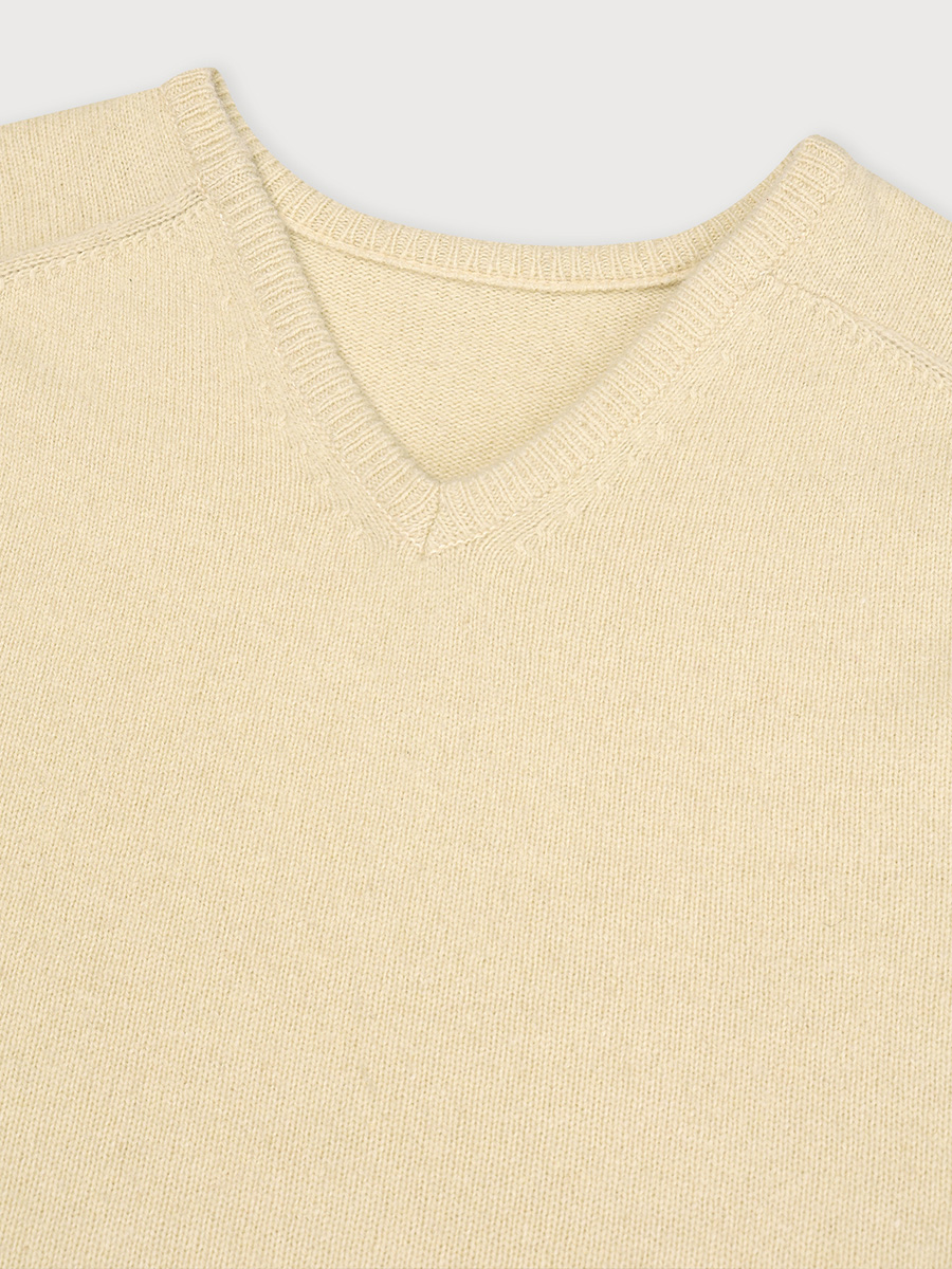 GEELONG V-NECK KNIT_LEMON CREAM | ETHOS | HANA(ハナ) #6