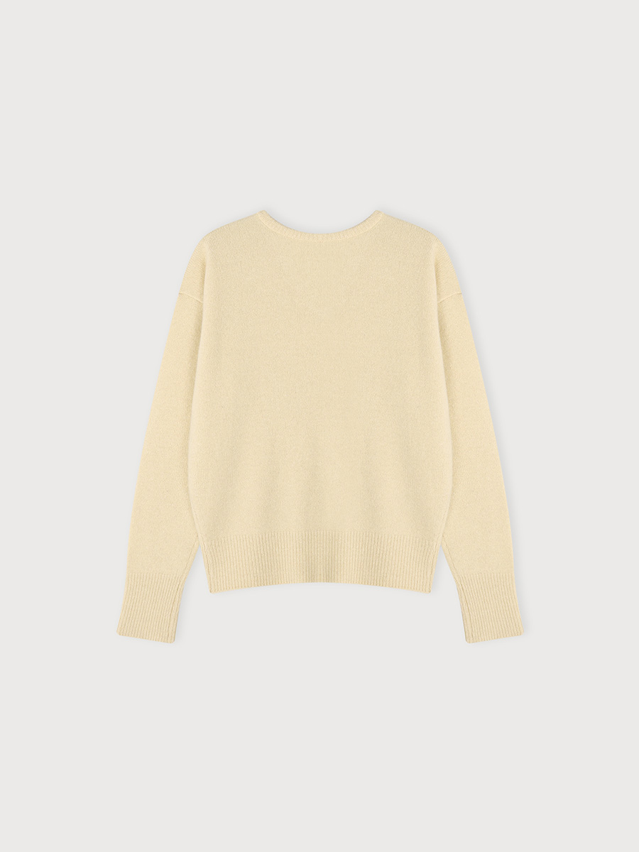 GEELONG V-NECK KNIT_LEMON CREAM | ETHOS | HANA(ハナ) #2