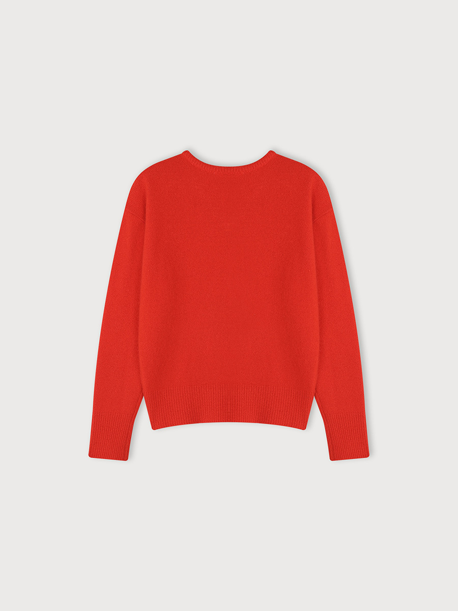 GEELONG V-NECK KNIT_SCARLET | ETHOS | HANA(ハナ) #2