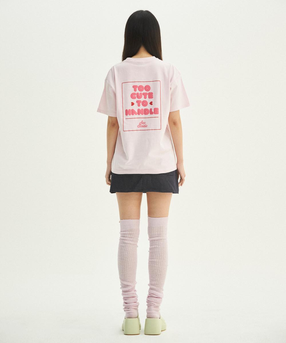 トゥーキュートサイン Tシャツ ピンク | AQO studio space | HANA(ハナ) #3
