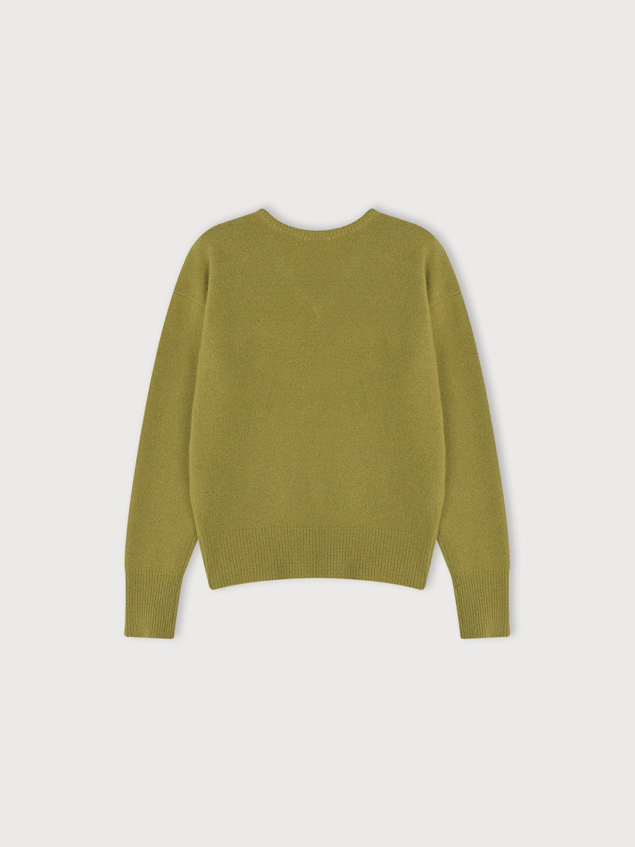 GEELONG V-NECK KNIT_OLIVE | ETHOS | HANA(ハナ) #2