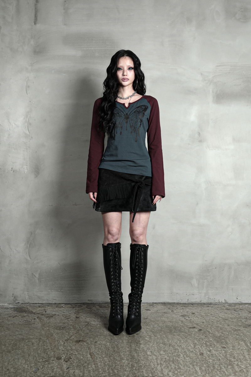 フリンジラップレザースカート #ブラック | Darling You Are Bad | HANA(ハナ) #5