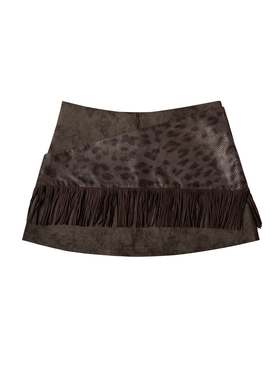フリンジラップレザースカート #ブラウン | Darling You Are Bad | HANA(ハナ) #2