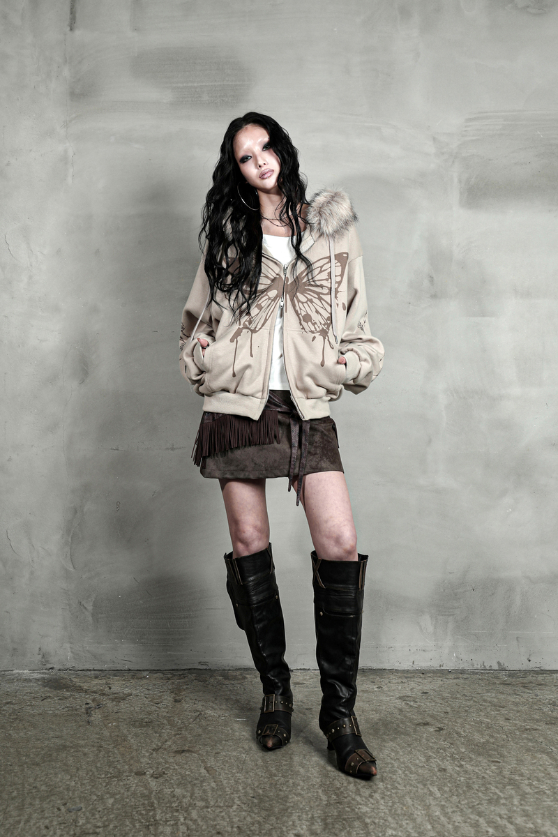 フリンジラップレザースカート #ブラウン | Darling You Are Bad | HANA(ハナ) #7