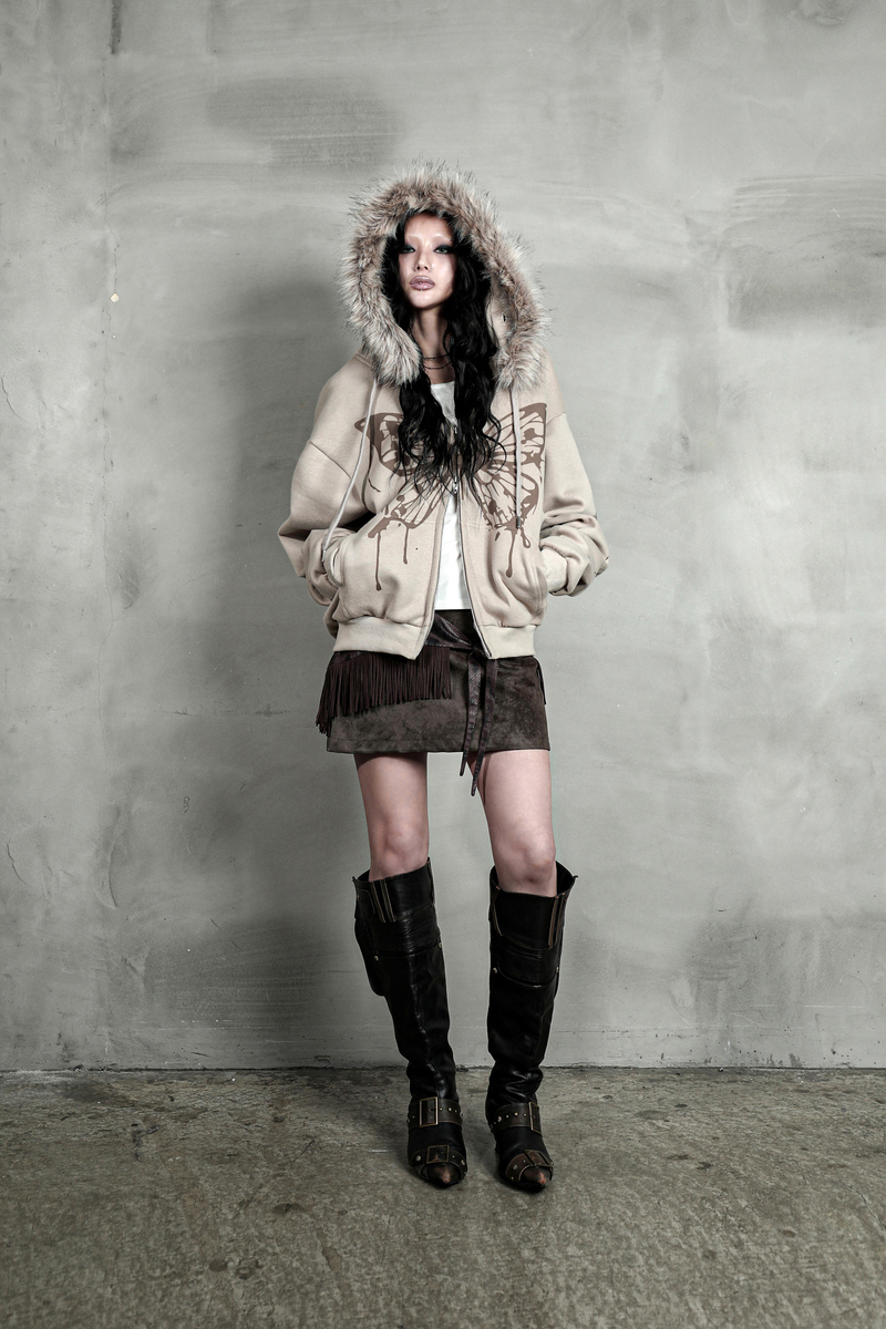 フリンジラップレザースカート #ブラウン | Darling You Are Bad | HANA(ハナ) #8