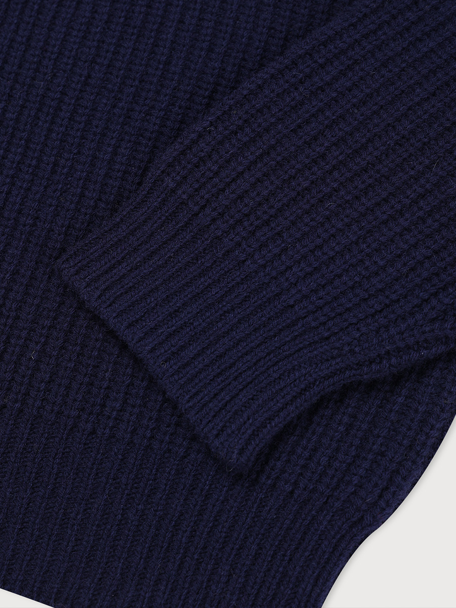OVERFIT BULKY CARDIGAN_NAVY | ETHOS | HANA(ハナ) #5