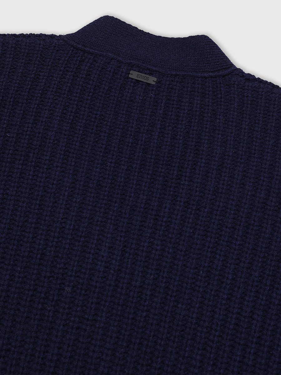 OVERFIT BULKY CARDIGAN_NAVY | ETHOS | HANA(ハナ) #6