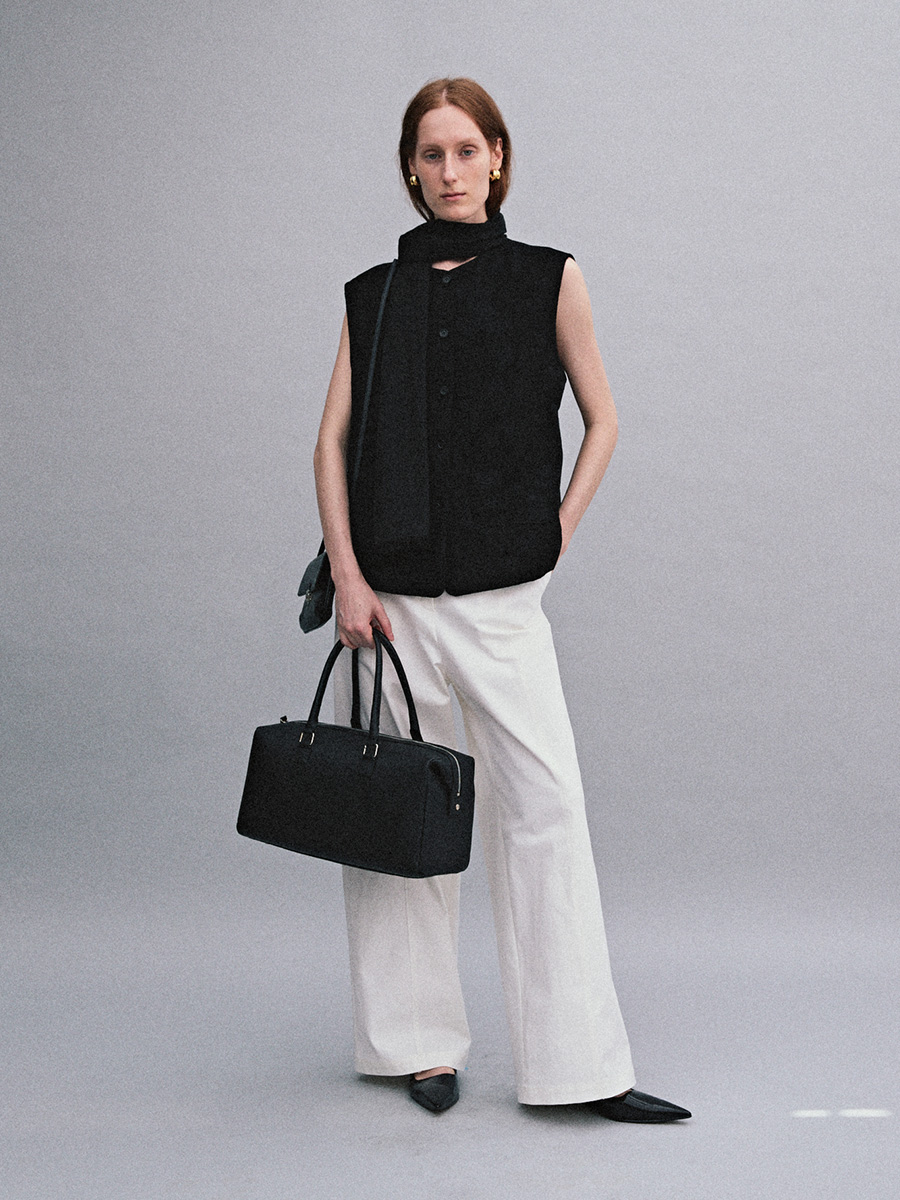 COTTON SUEDE VEST_BLACK | ETHOS | HANA(ハナ) #3