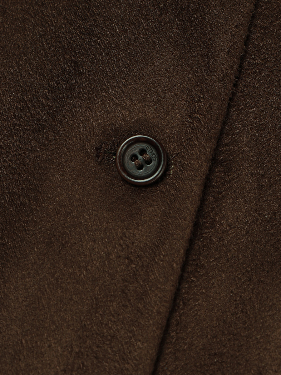 COTTON SUEDE VEST_DARK BROWN | ETHOS | HANA(ハナ) #7